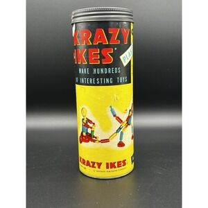 Vintage Whitman Crazy Ikes Plastic Toy Set #4731  Game Pcs & instructions 1957